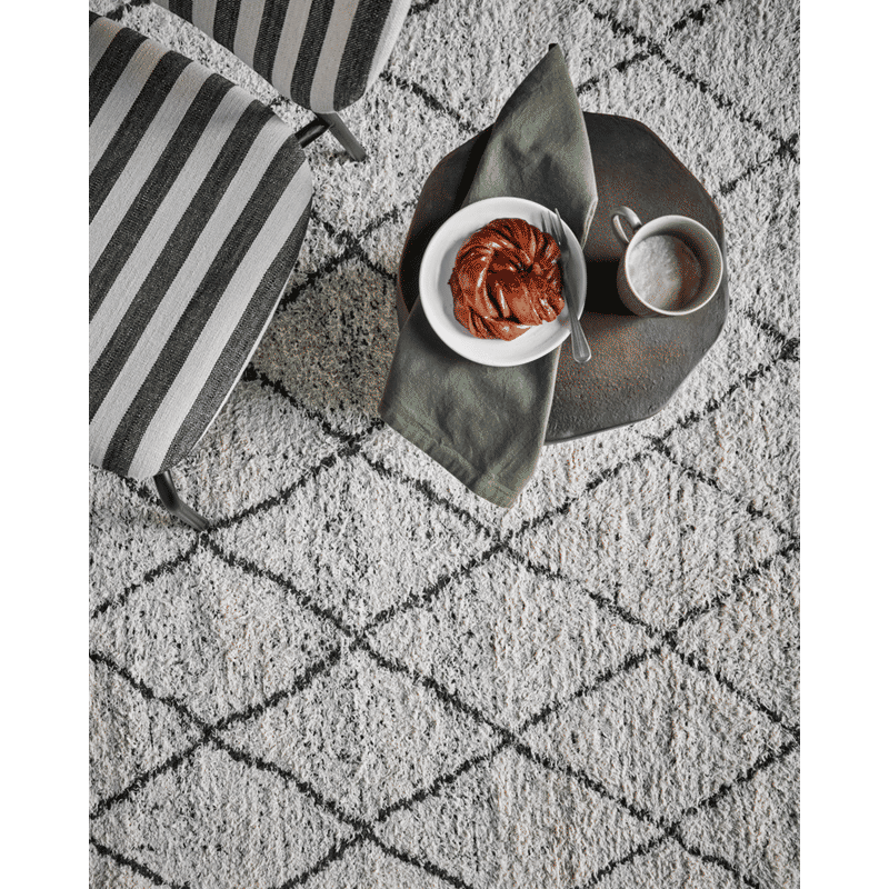 Casa Doctor Cruz Alfombra, Negra, Blanco roto