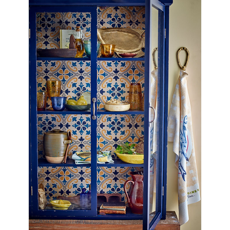 Creative Collection Hazem Schrank, blau, Holz, Glas