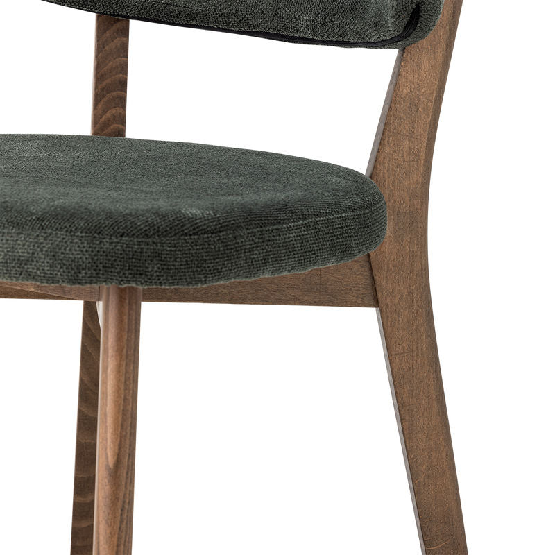 Creative Collection Cally eetkamerstoel, groen, hout