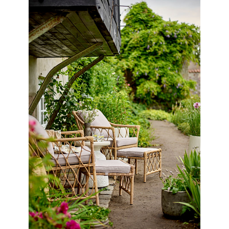Bloomingville Belluce Loungestoel met voetenbank, naturel