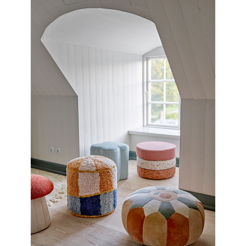 Bloomingville MINI Agnes Pouf, braun, Baumwolle