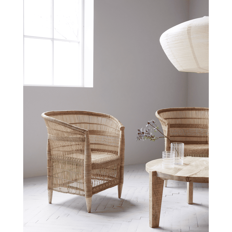 Chaise Rika de House Doctor avec accoudoirs, Naturel