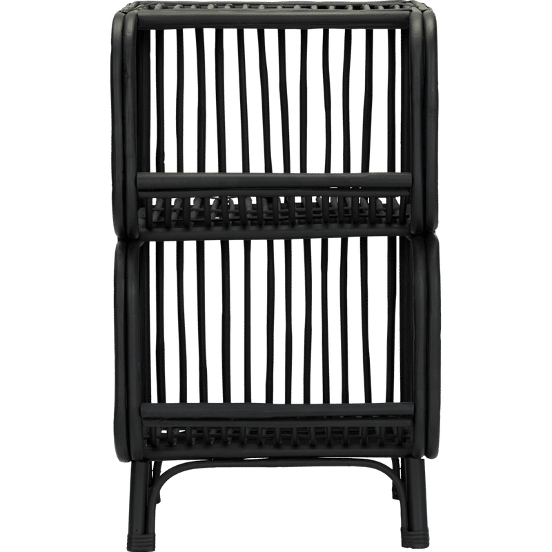 Mesa auxiliar con estante House Doctor, color negro