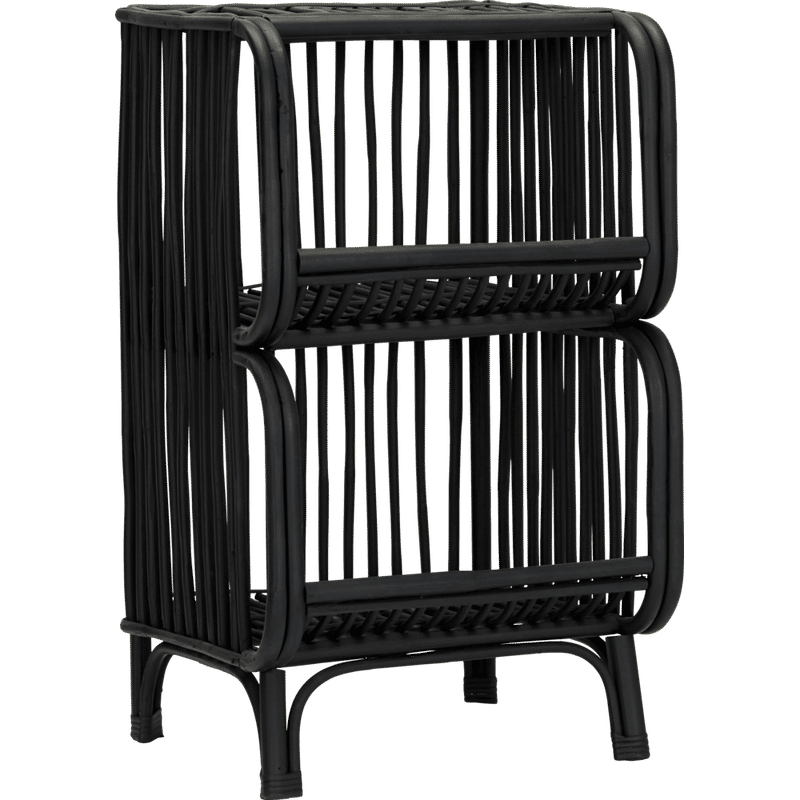 Mesa auxiliar con estante House Doctor, color negro