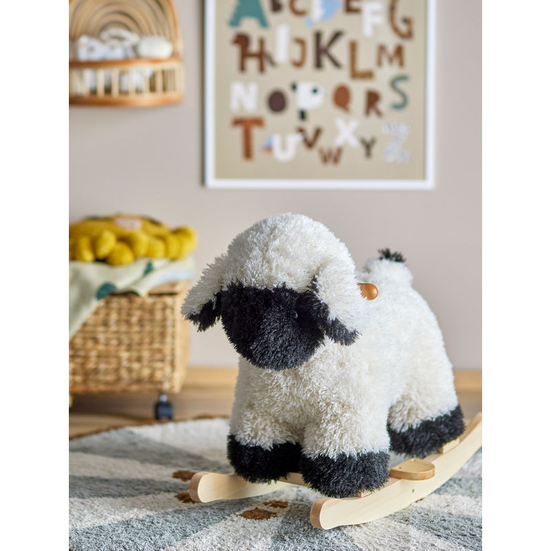 Jouet à bascule Bloomingville MINI Dolly, Mouton, Blanc, Polyester