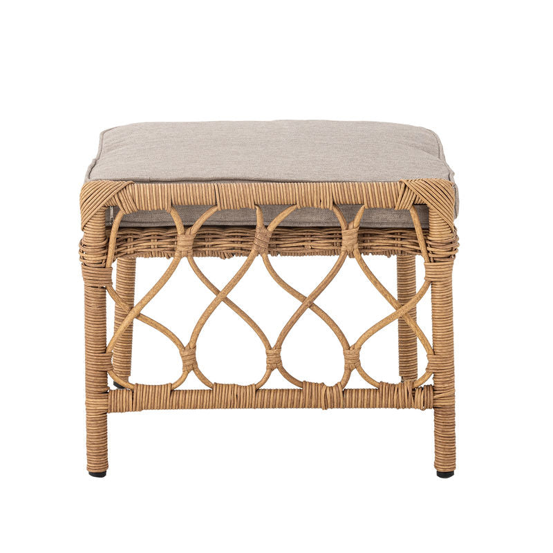 Bloomingville Belluce Loungestoel met voetenbank, naturel