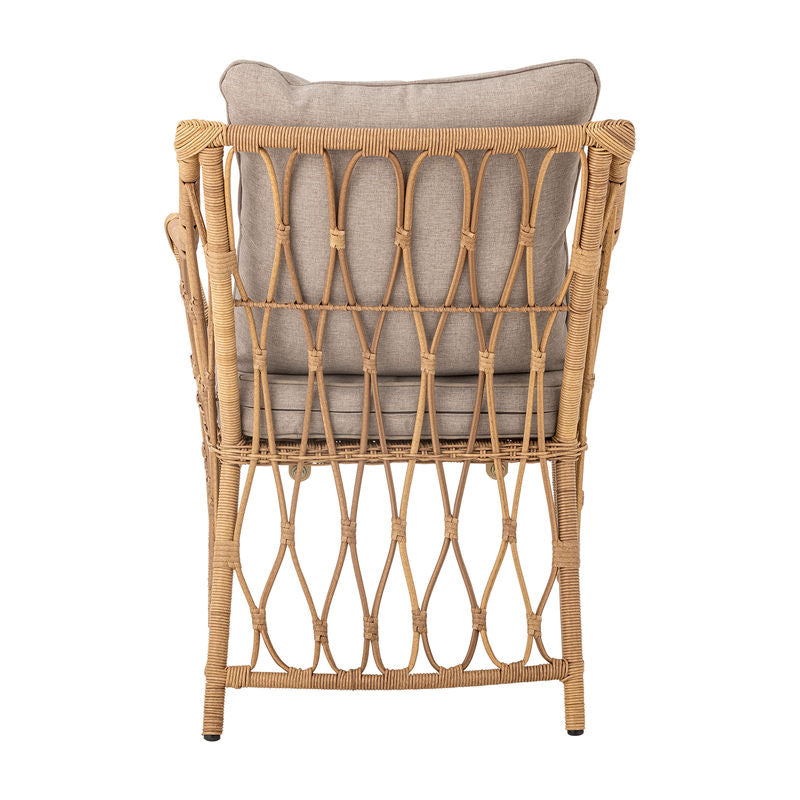 Bloomingville Belluce Loungestoel met voetenbank, naturel
