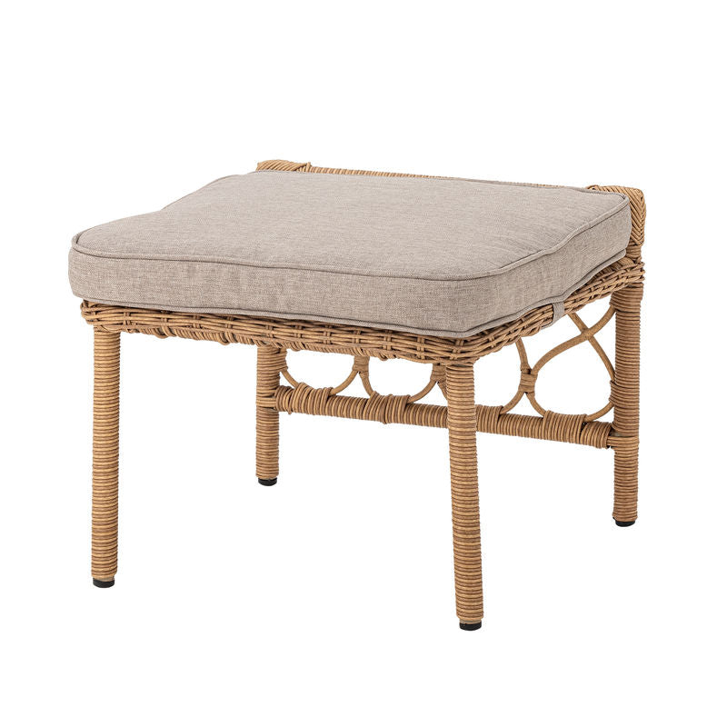 Bloomingville Belluce Loungestoel met voetenbank, naturel
