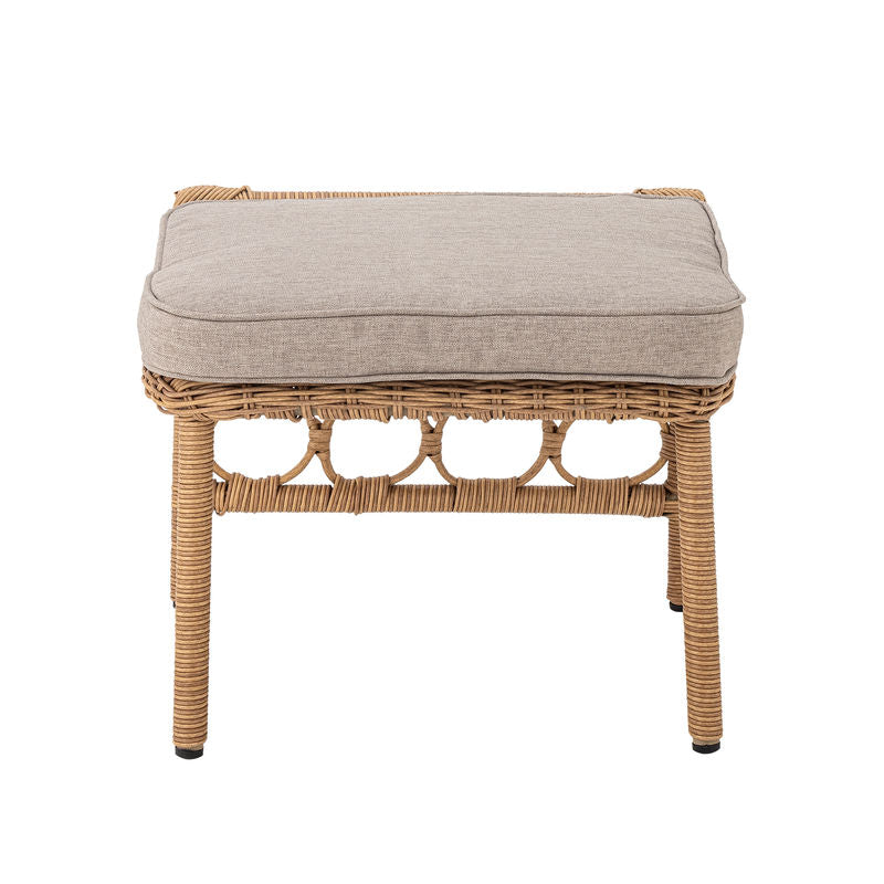 Bloomingville Belluce Loungestoel met voetenbank, naturel