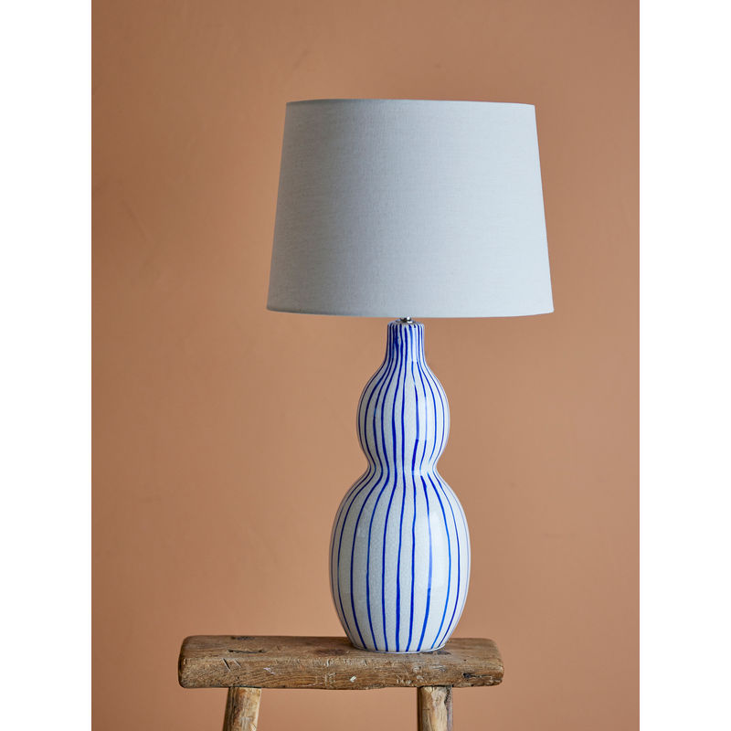 Creative Collection Gavisa Tischleuchte, blau, Steingut