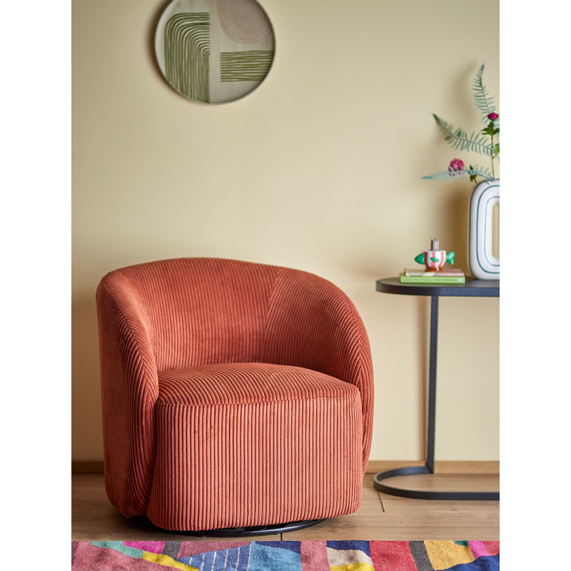 Sillón Pradi de Bloomingville, naranja, poliéster