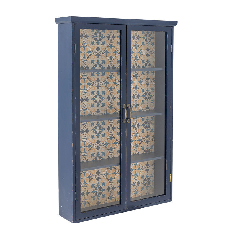 Creative Collection Hazem Schrank, blau, Holz, Glas