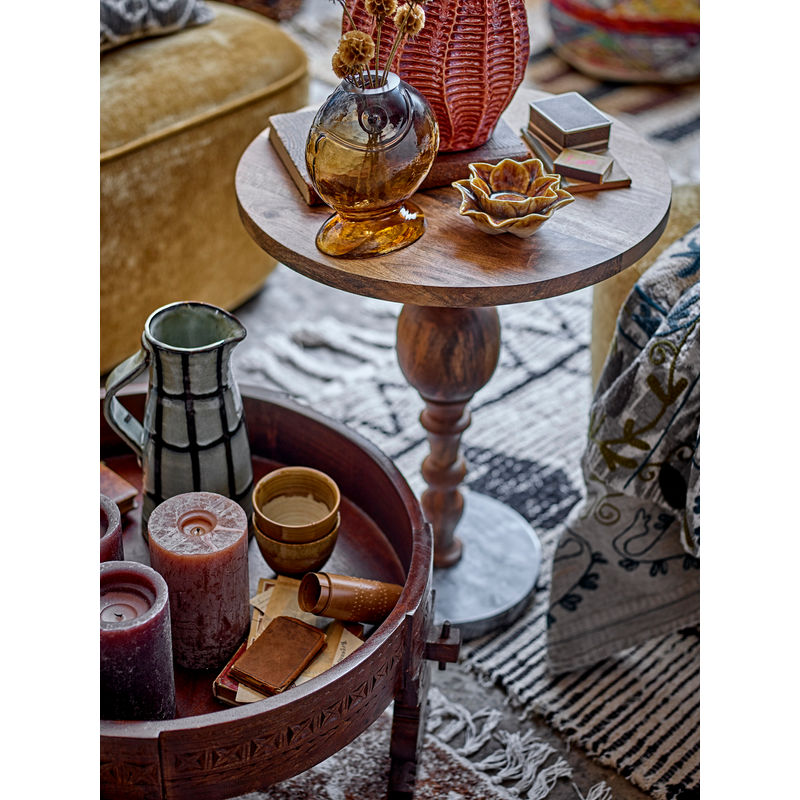 Kreative Kollektion Beistelltisch Pierre, Natur, Mangoholz