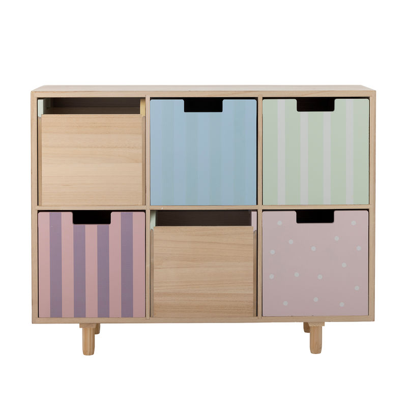 Bloomingville MINI Calle Bücherregal mit Schubladen, Natur, Holz