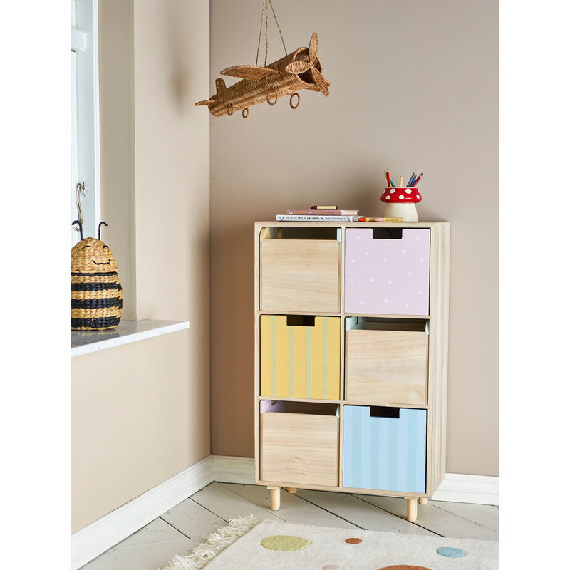 Bloomingville MINI Calle Bücherregal mit Schubladen, Natur, Holz
