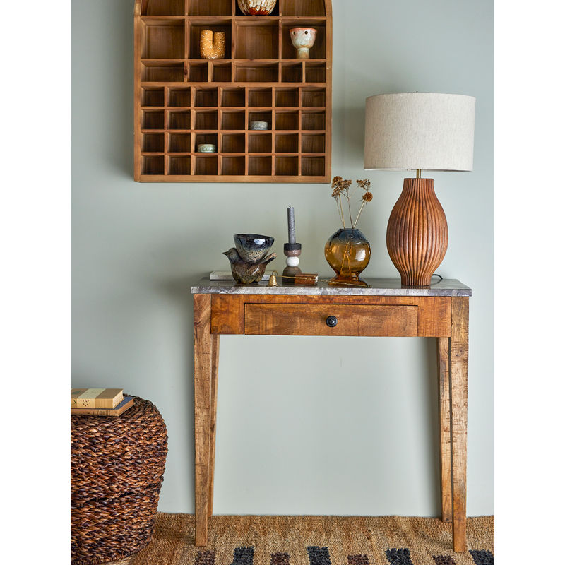 Kreative Kollektion Hauge Konsole Tisch, Braun, Marmor, Holz