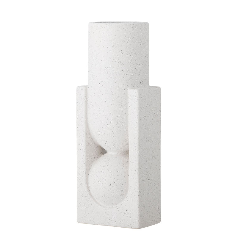 Bloomingville Salome Vase, Weiß, Steinzeug