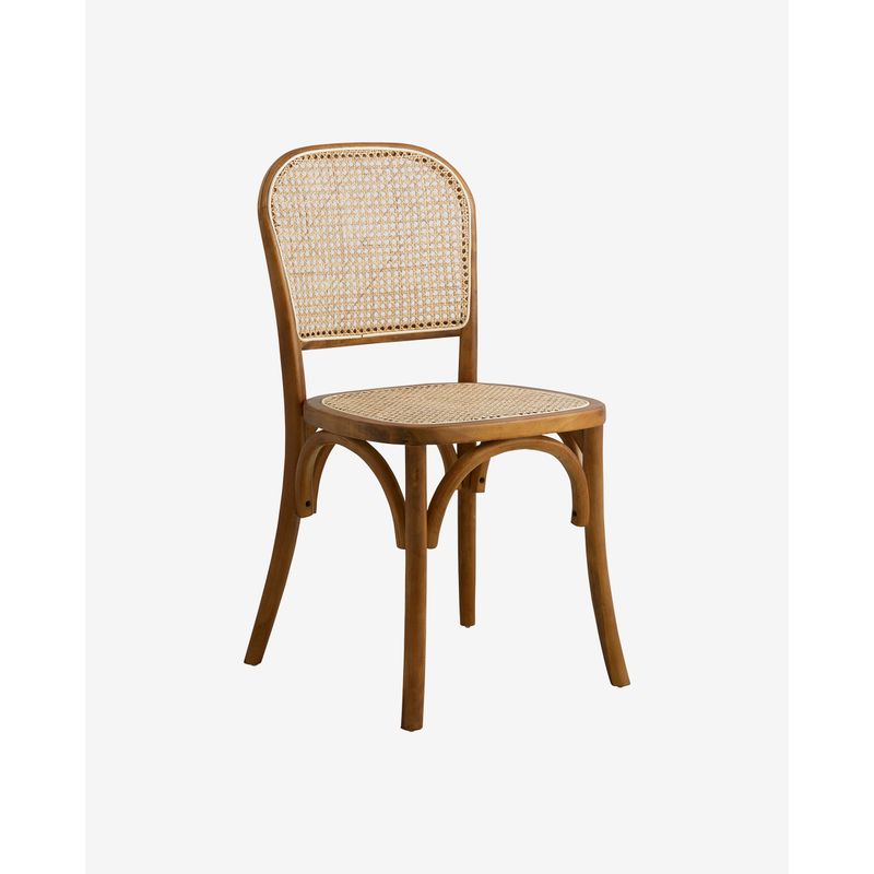 Nordal Wicky stoel, bruin, rotan, hout