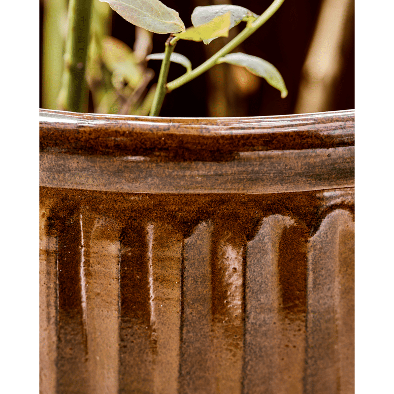 Pots de fleurs House Doctor Groove, Marron