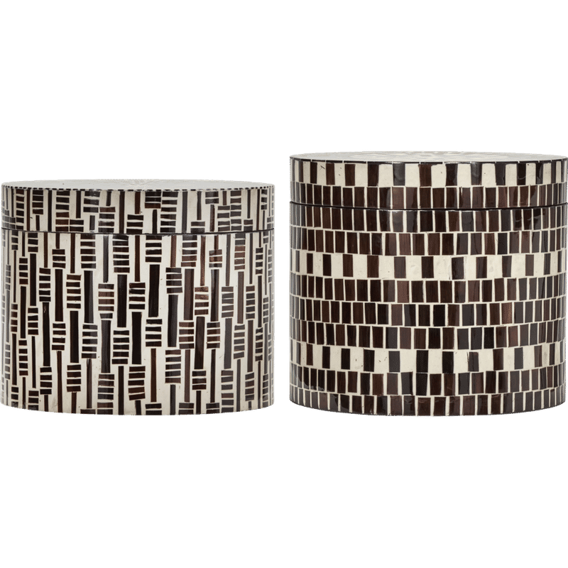 House Doctor Lango Aufbewahrungsboxen, Braun, Natur