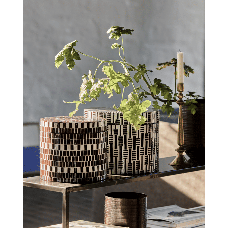 Boîtes de rangement Lango de House Doctor, Brun, Naturel