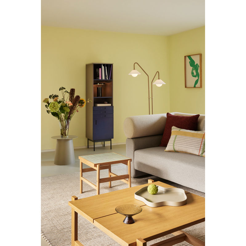 Hübsch Tile bijzettafel, mint, naturel hout