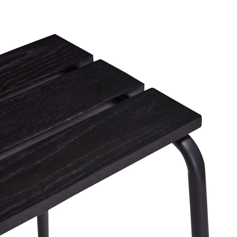 Silla de bar Stilt de Hübsch, negra