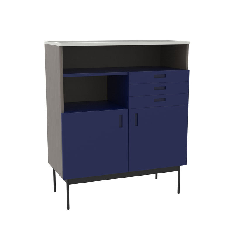 Hübsch Bureau d'étude, gris foncé, bleu