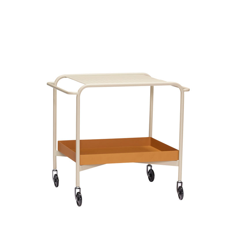 Hübsch Push Trolley, zand, bruin
