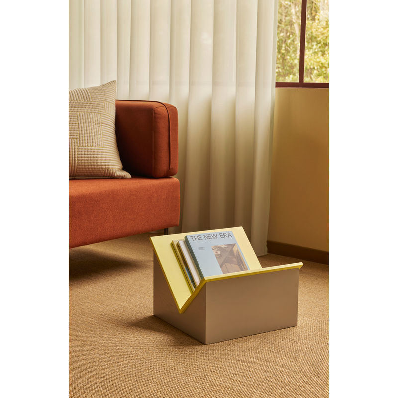 Hübsch Tick soporte de revistas, amarillo