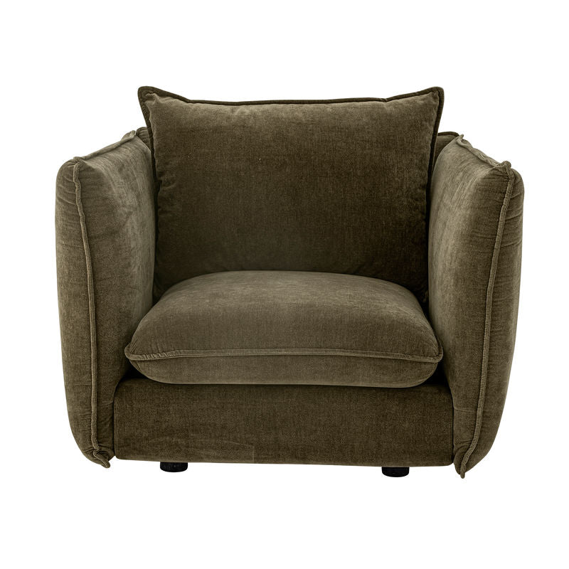 Bloomingville Austin Loungesessel, Grün, Recyceltes Polyester