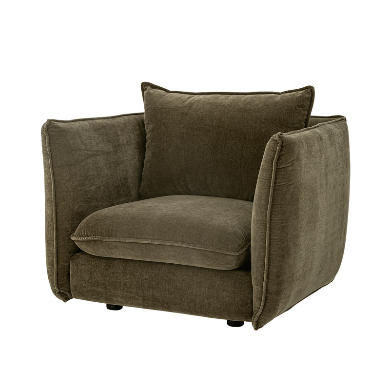 Bloomingville Austin Loungesessel, Grün, Recyceltes Polyester