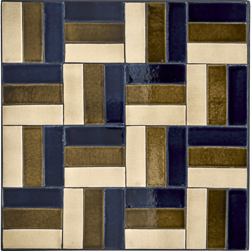 Table géométrique House Doctor, Brun, Bleu