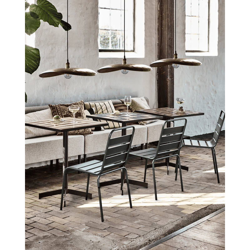 Table géométrique House Doctor, Brun, Bleu