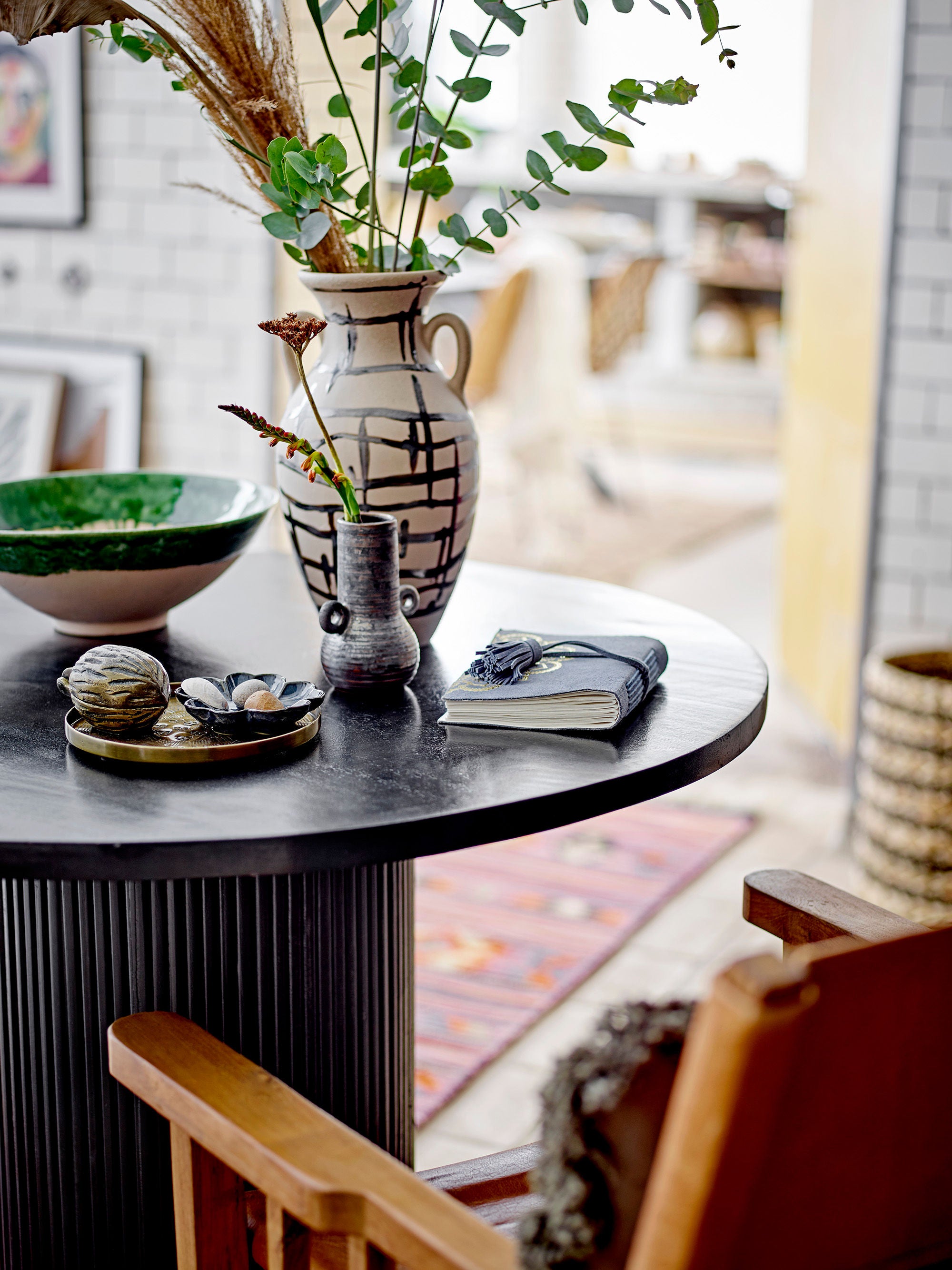 Bloomingville Porto Mesa de comedor, Negro, Mango