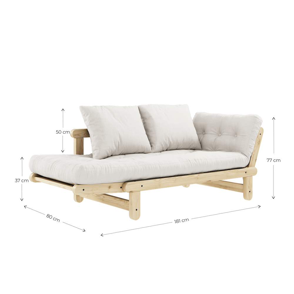 Karup Design BEAT WEIß LACKIERT W. BEAT MATRATZE SETZEN OLIVENGRÜN