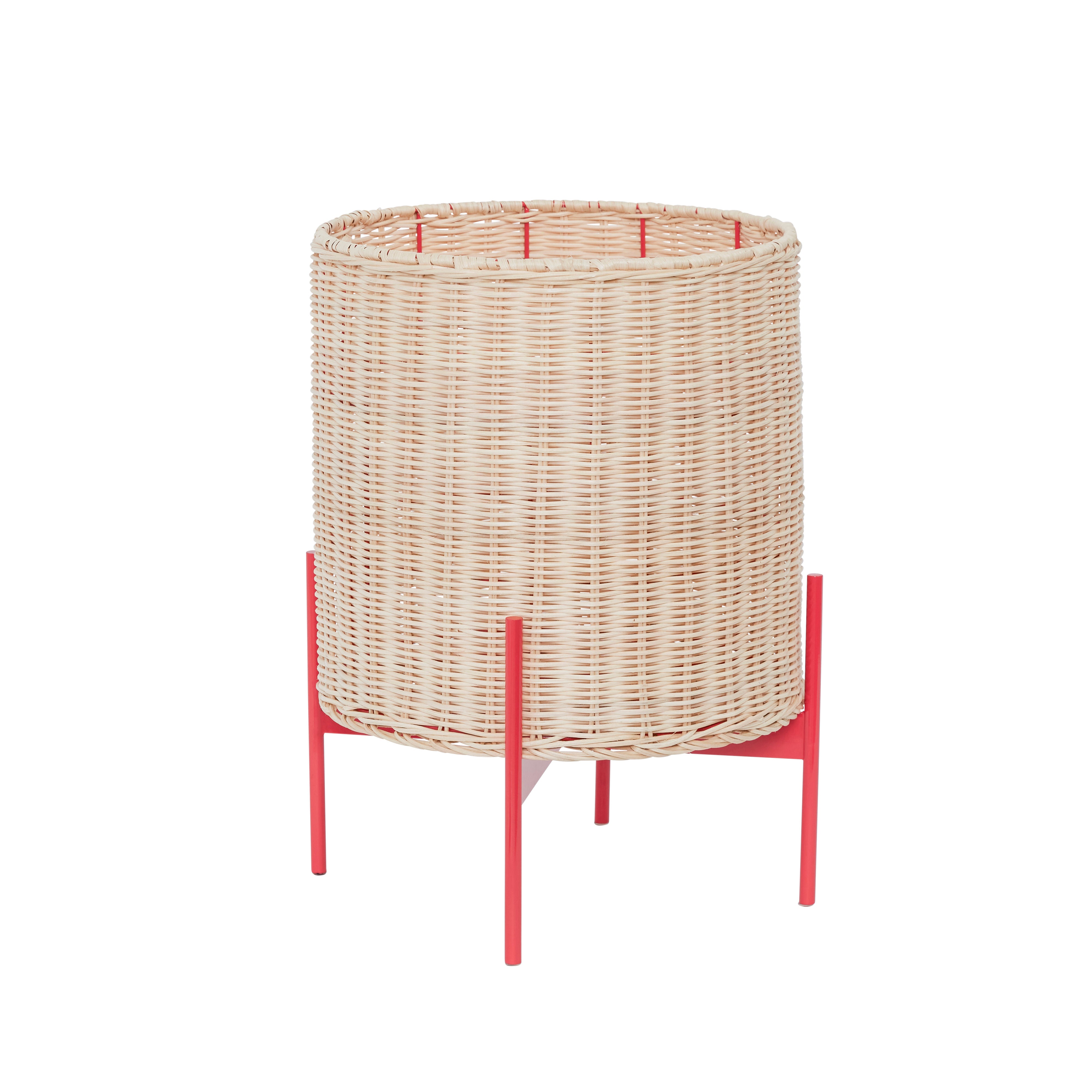Hübsch Splint Pot Natuurlijk/Rood
