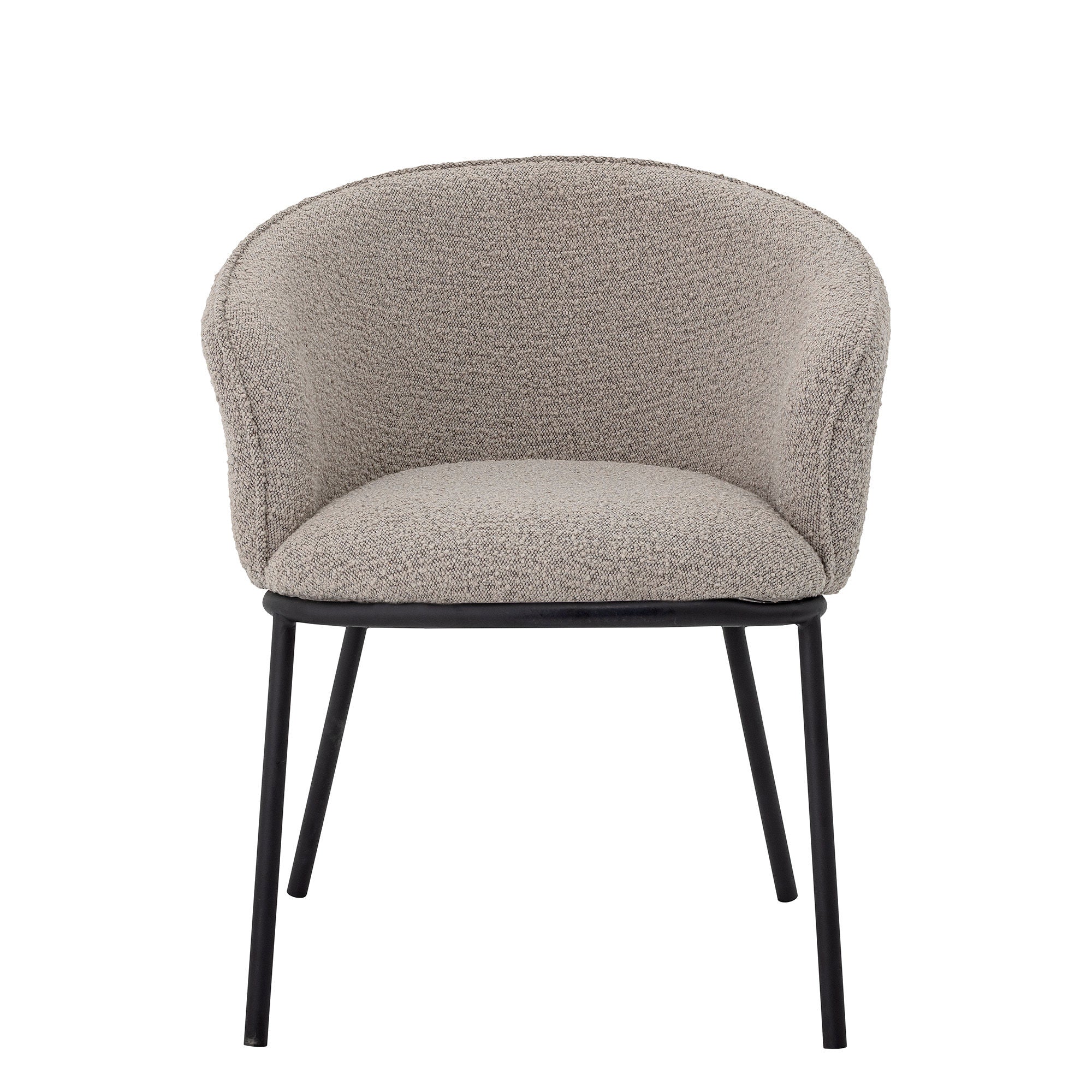 Bloomingville Silla de comedor Cortone, Gris, Poliéster