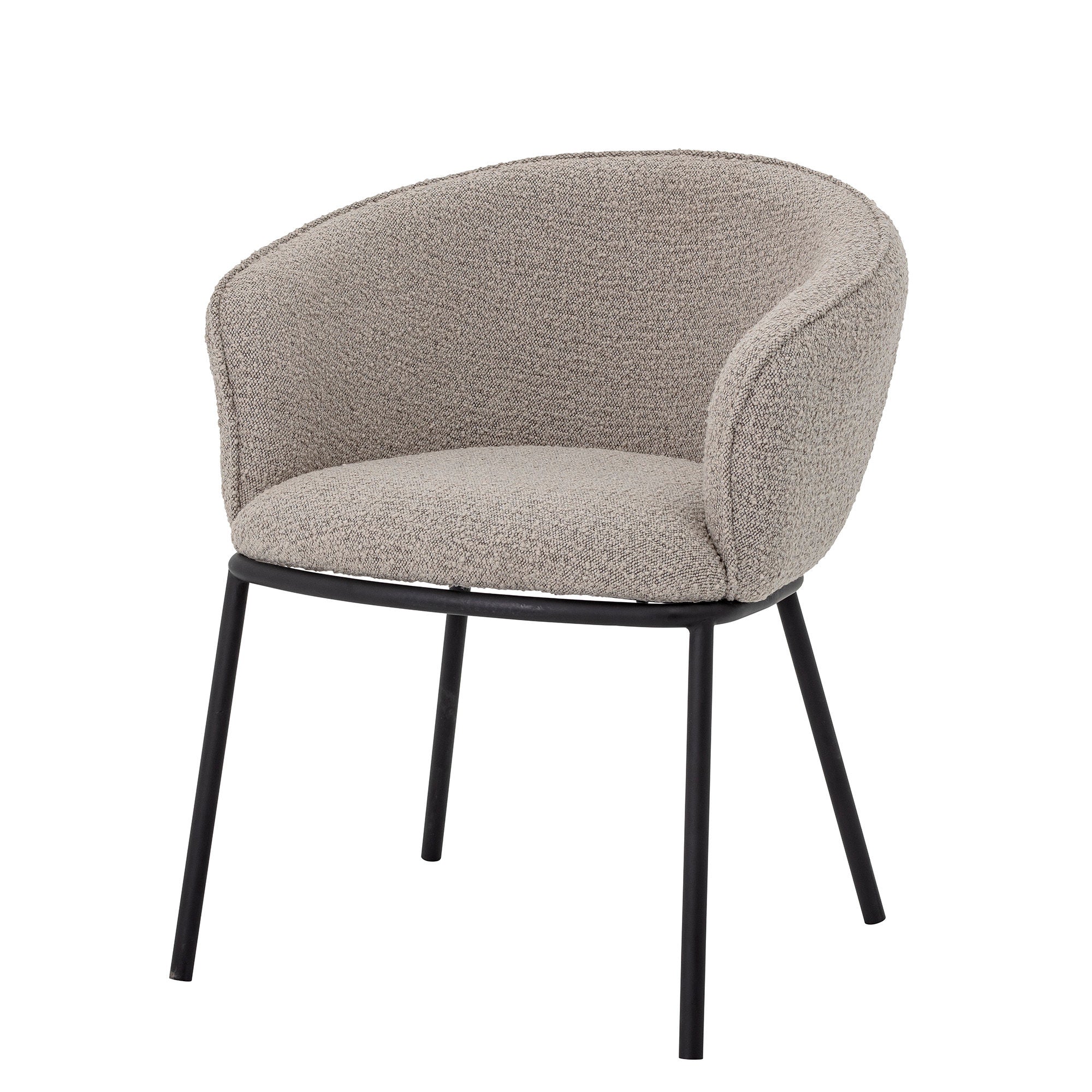 Bloomingville Silla de comedor Cortone, Gris, Poliéster