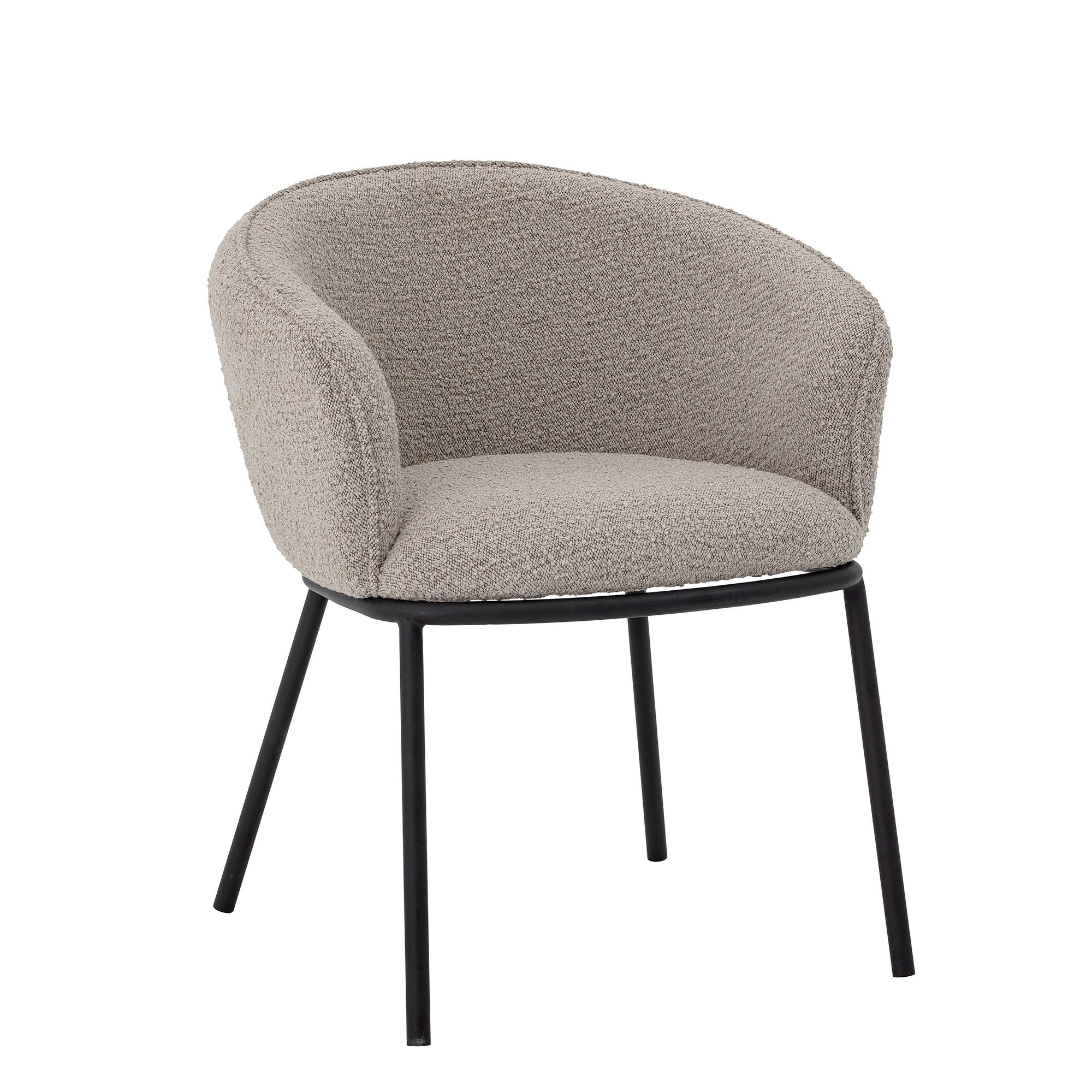 Bloomingville Silla de comedor Cortone, Gris, Poliéster