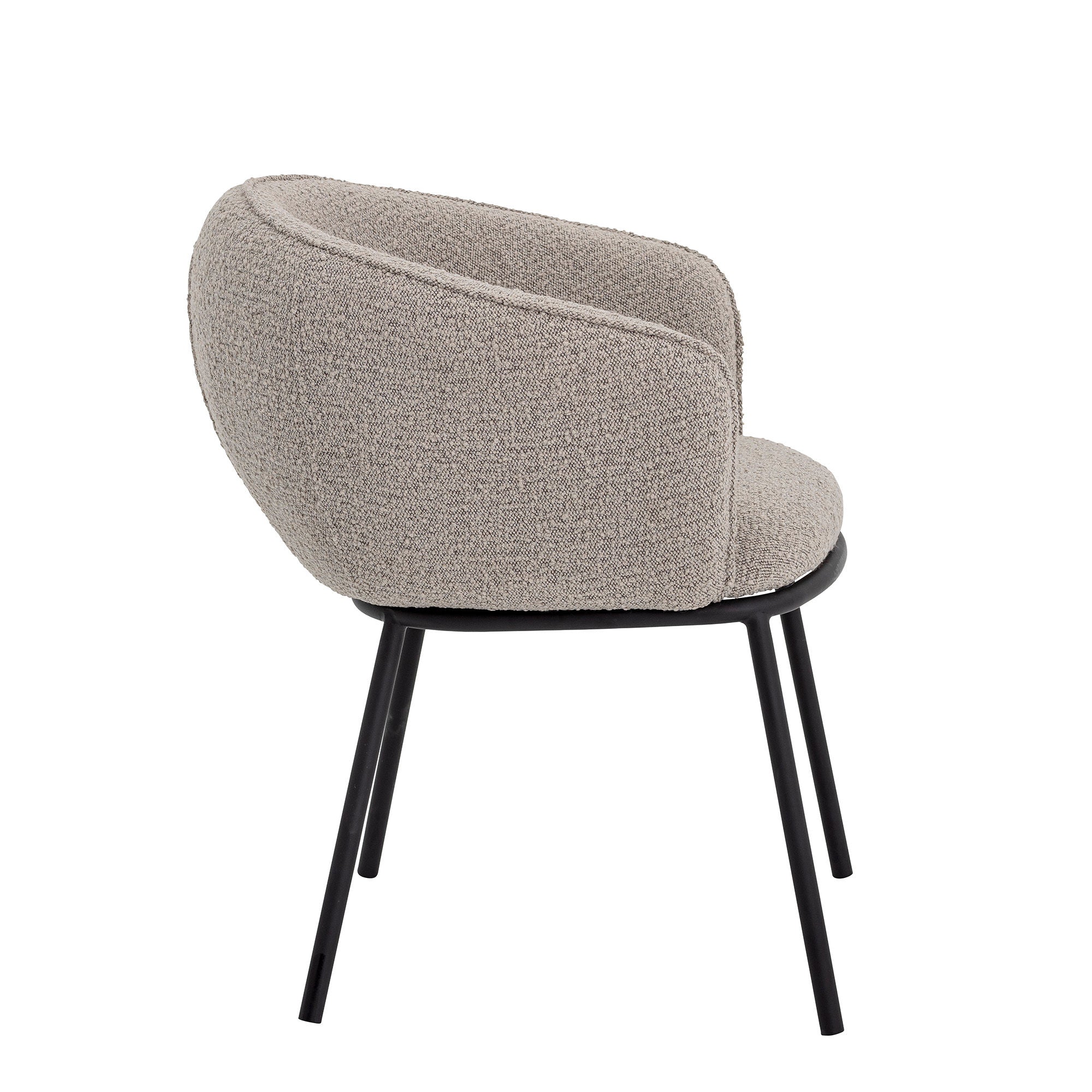 Bloomingville Silla de comedor Cortone, Gris, Poliéster