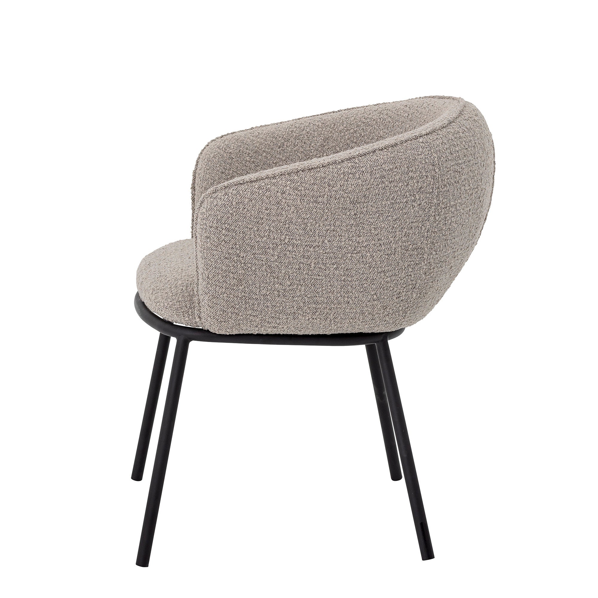 Bloomingville Silla de comedor Cortone, Gris, Poliéster