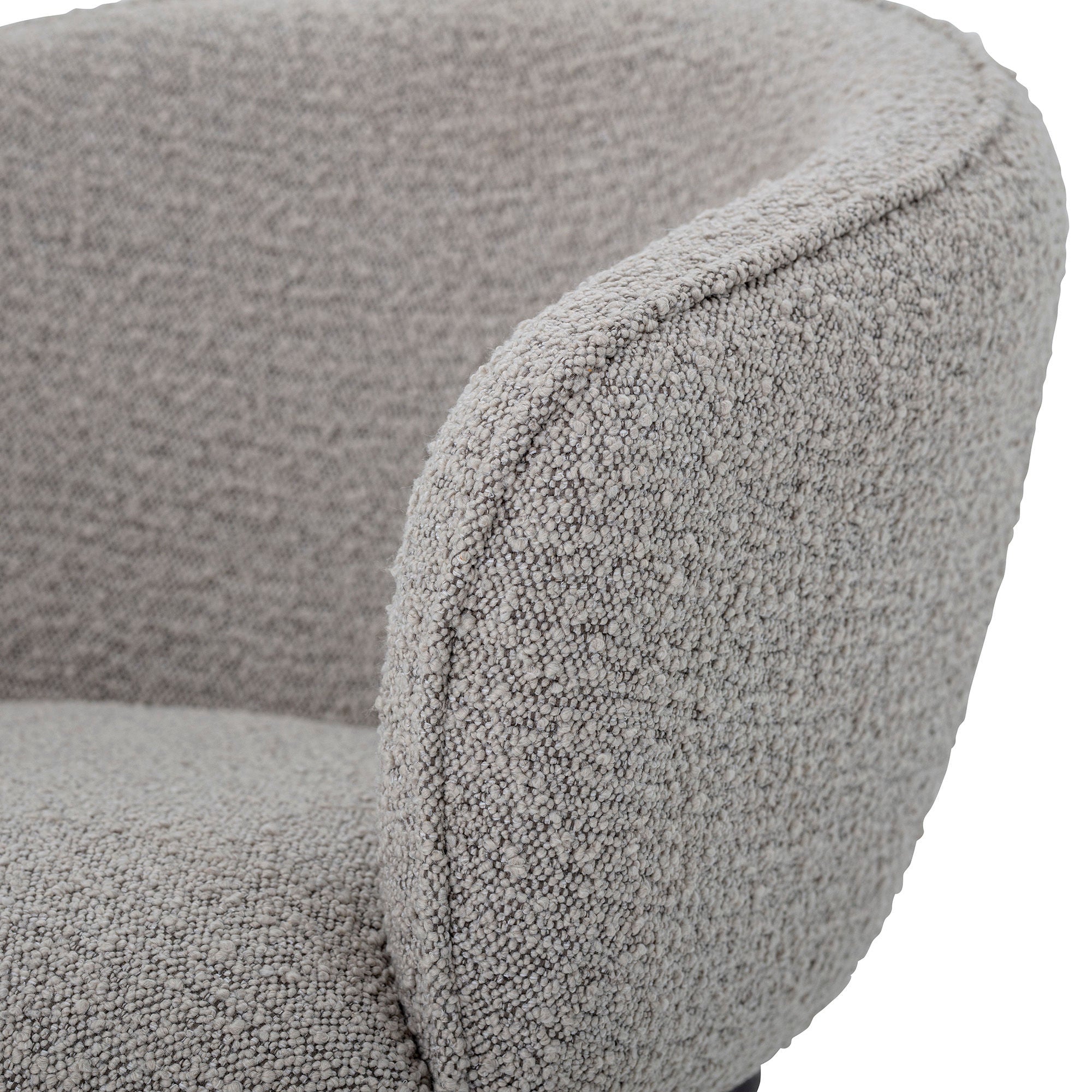 Bloomingville Silla de comedor Cortone, Gris, Poliéster