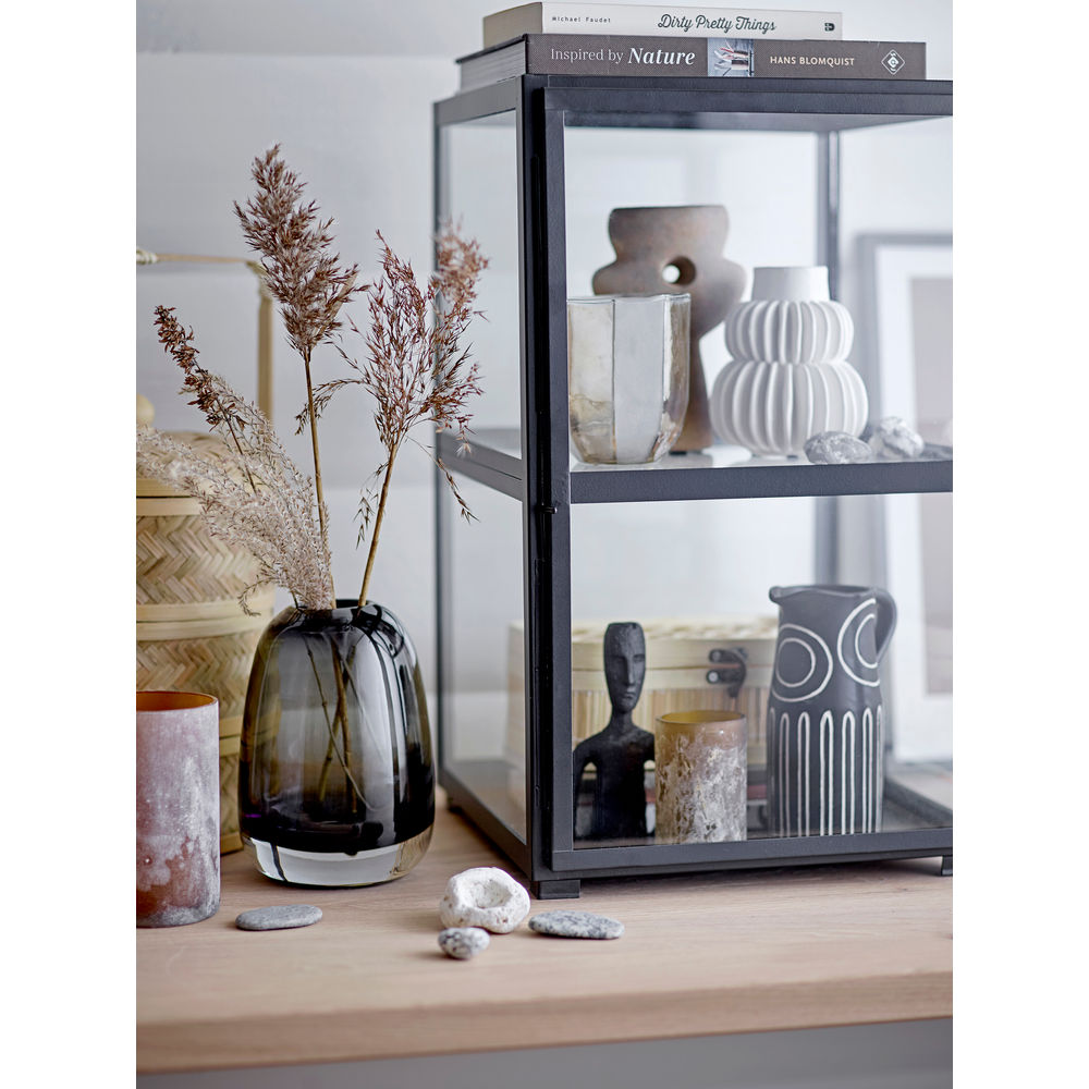 Bloomingville Adjo Vaas, Grijs, Glas