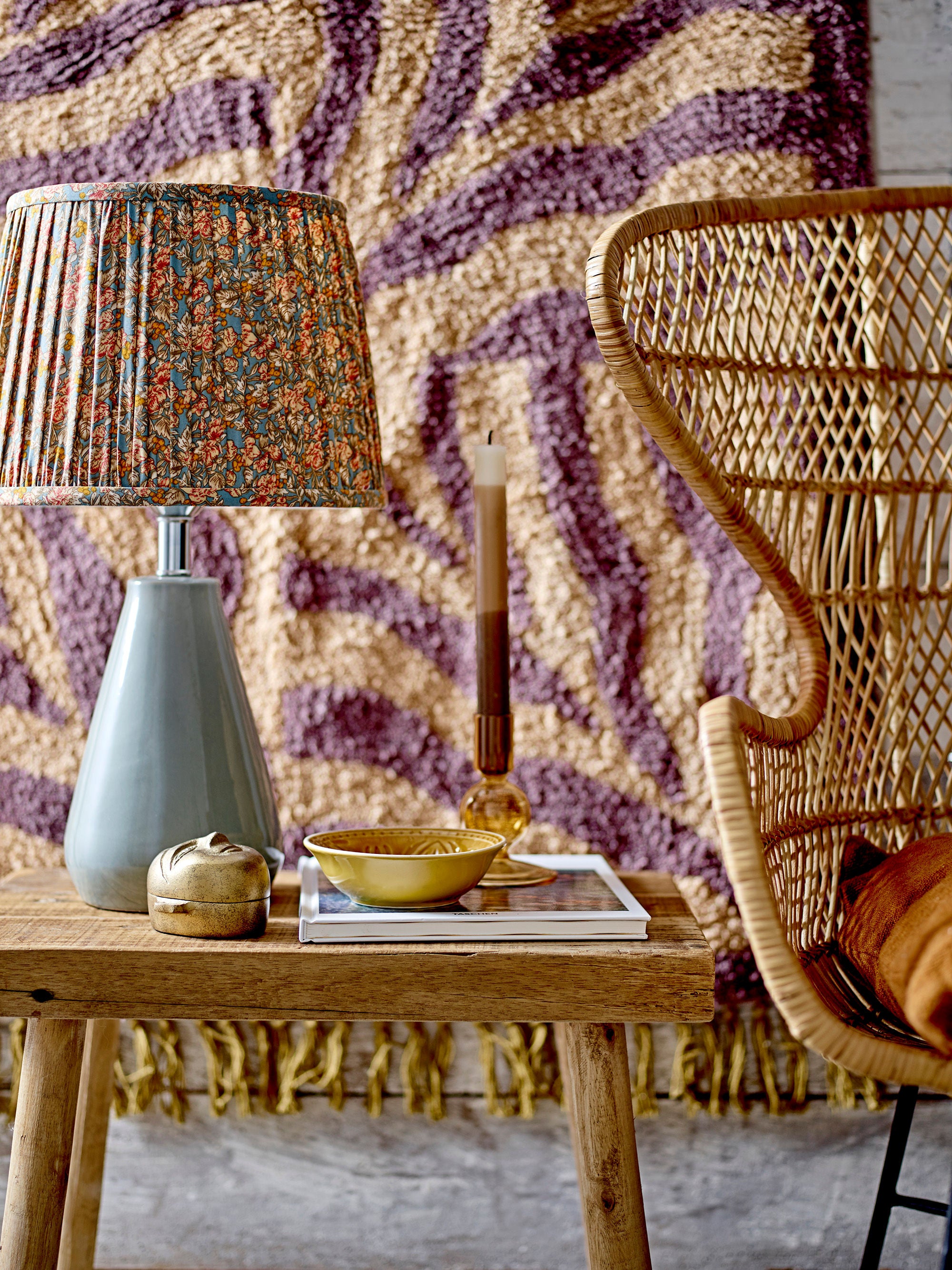 Bloomingville Izza Vloerkleed, Paars, Katoen