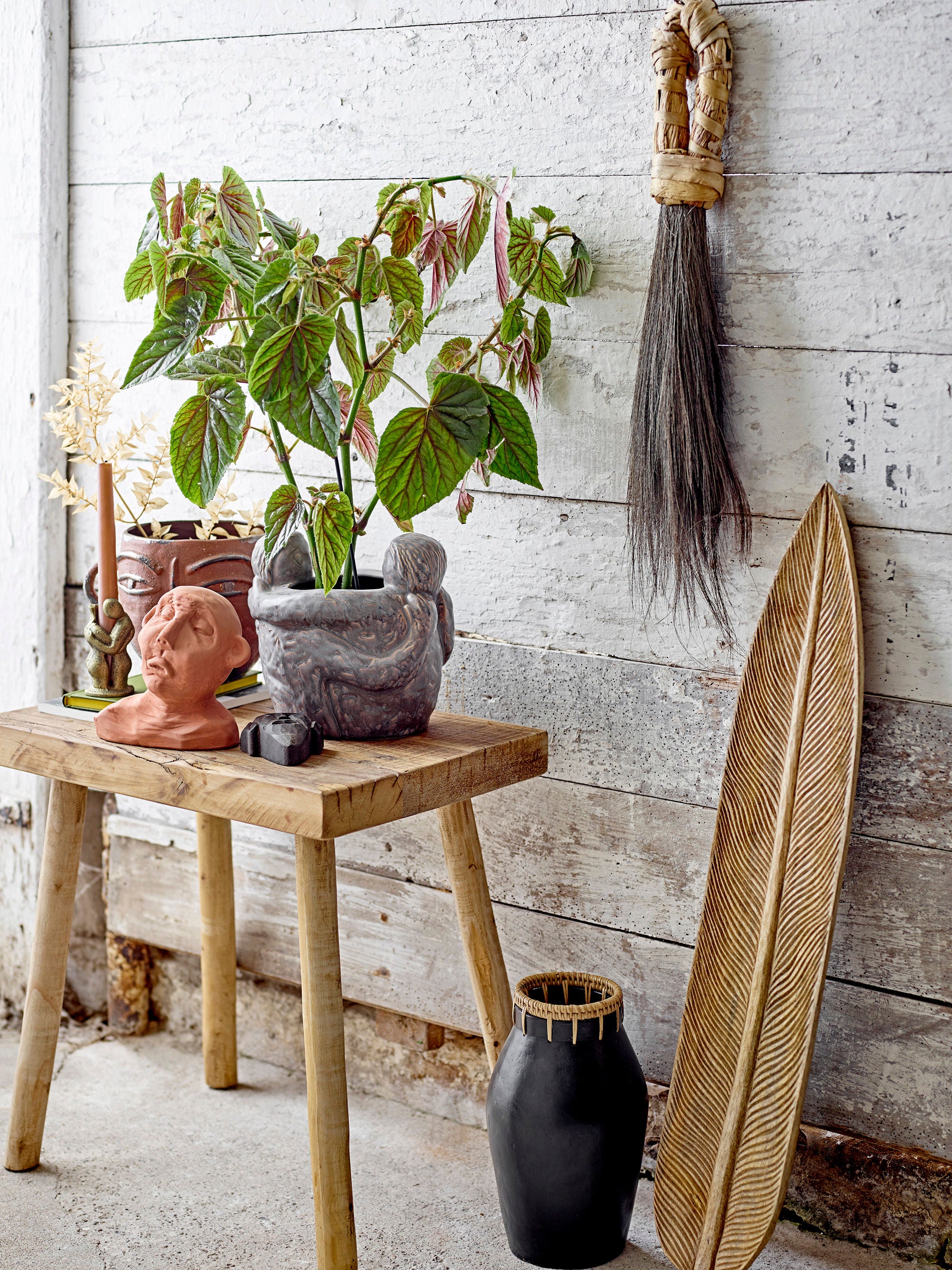 Blooming ville Dixon Deco Vase, Schwarz, Terrakotta