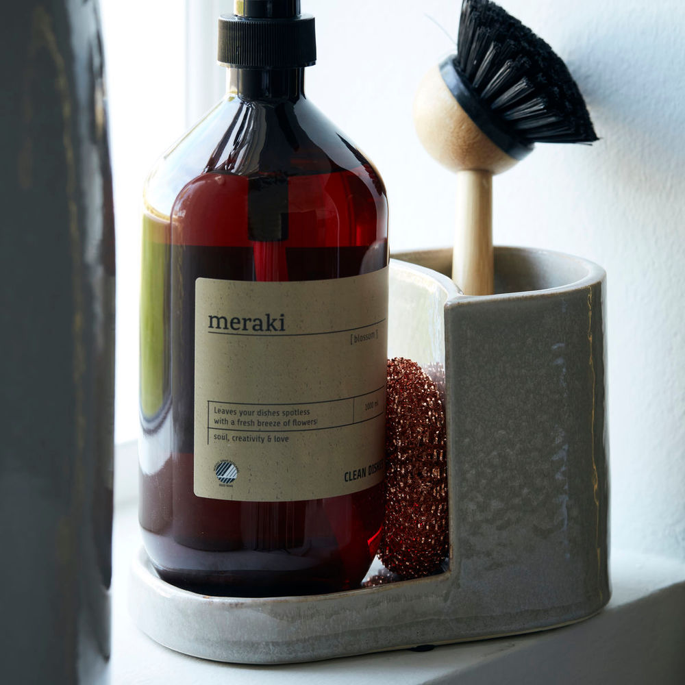 Meraki Porte-brosse et savon, Datura, Gris coquillages