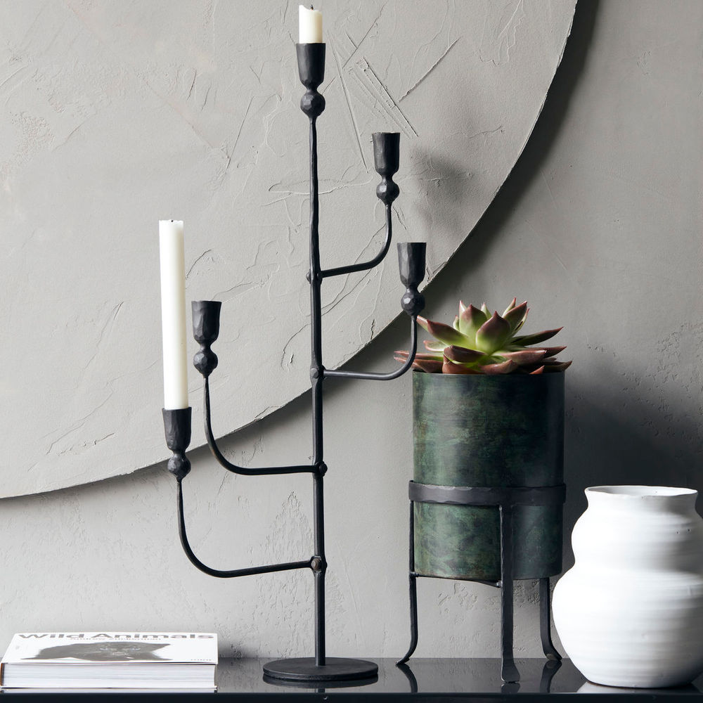 House Doctor Kandelaber voor 5 kaarsen, Ira, Zwart