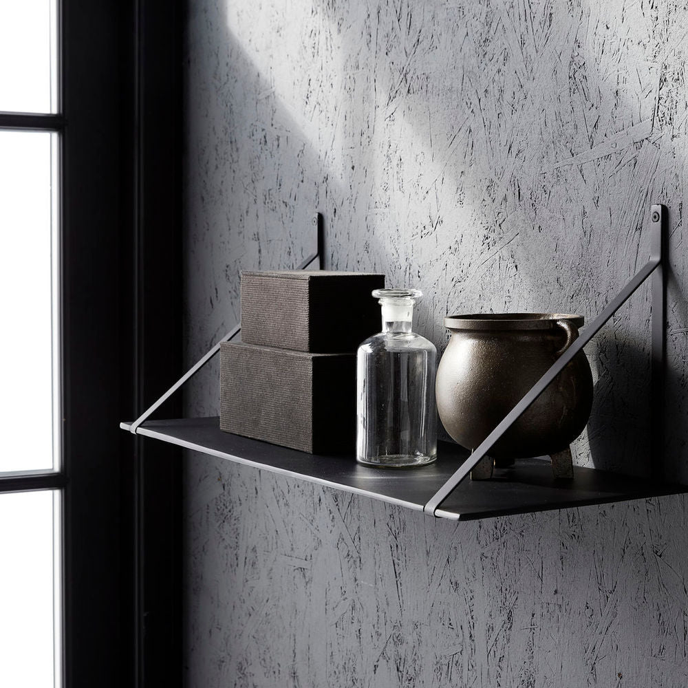 House Doctor Étagère avec pendentif en fer, Lemmy, Noir