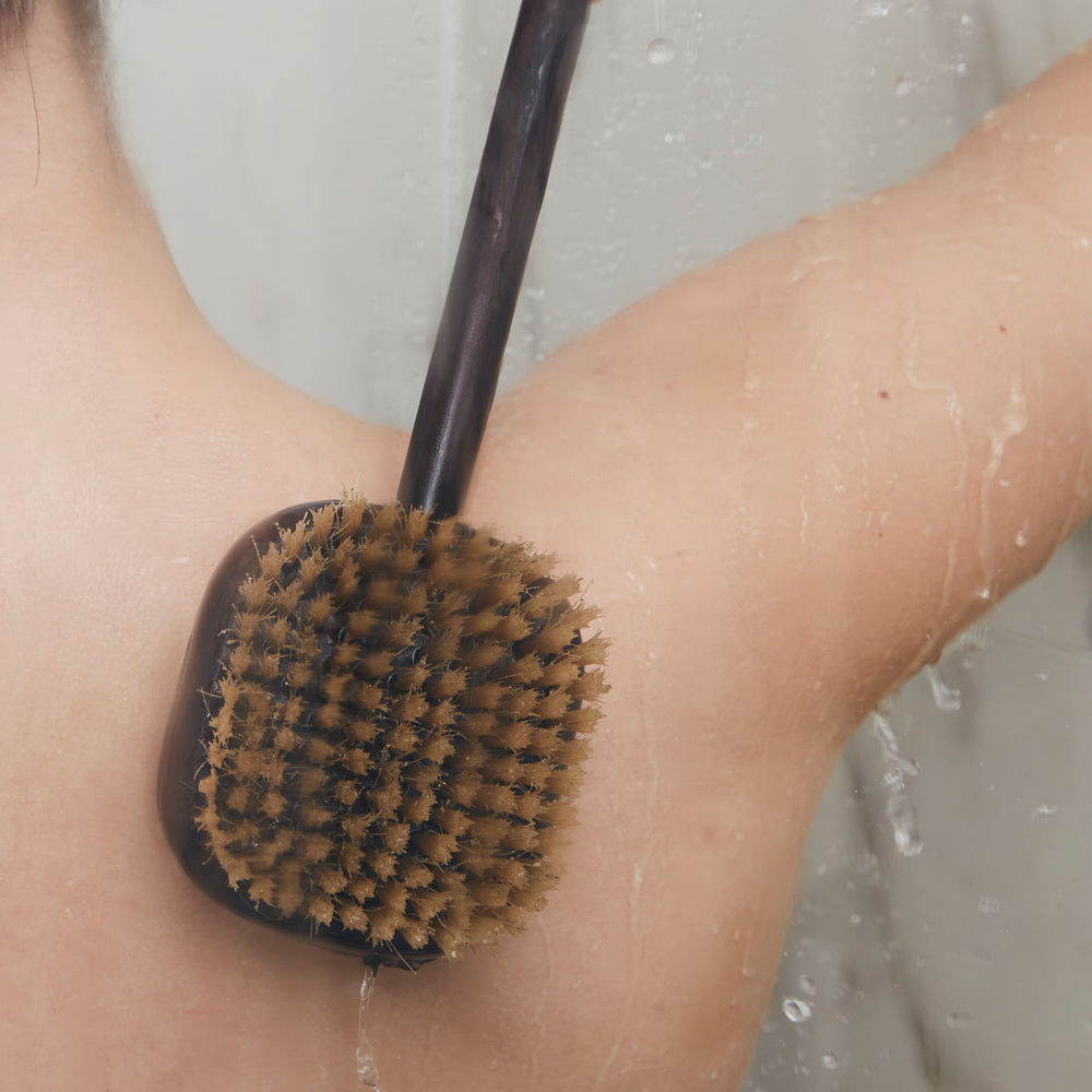 Meraki Brosse pour le corps avec poignée, Borago, nature